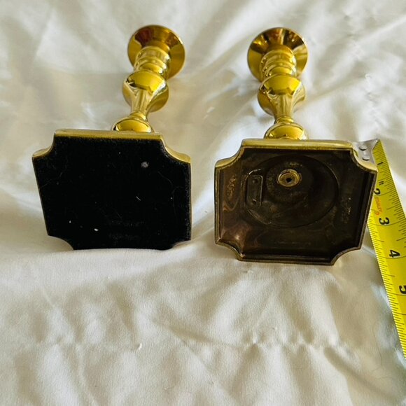 Set of 2 Valsan Vintage Brass Candle Stick Holders Made in Portugal - Picture 3 of 5